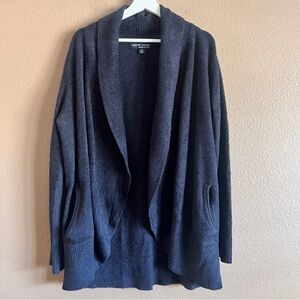 Barefoot Dreams Bamboo Chic Lite Blue Open-Front Cardigan Sweater Size L/XL